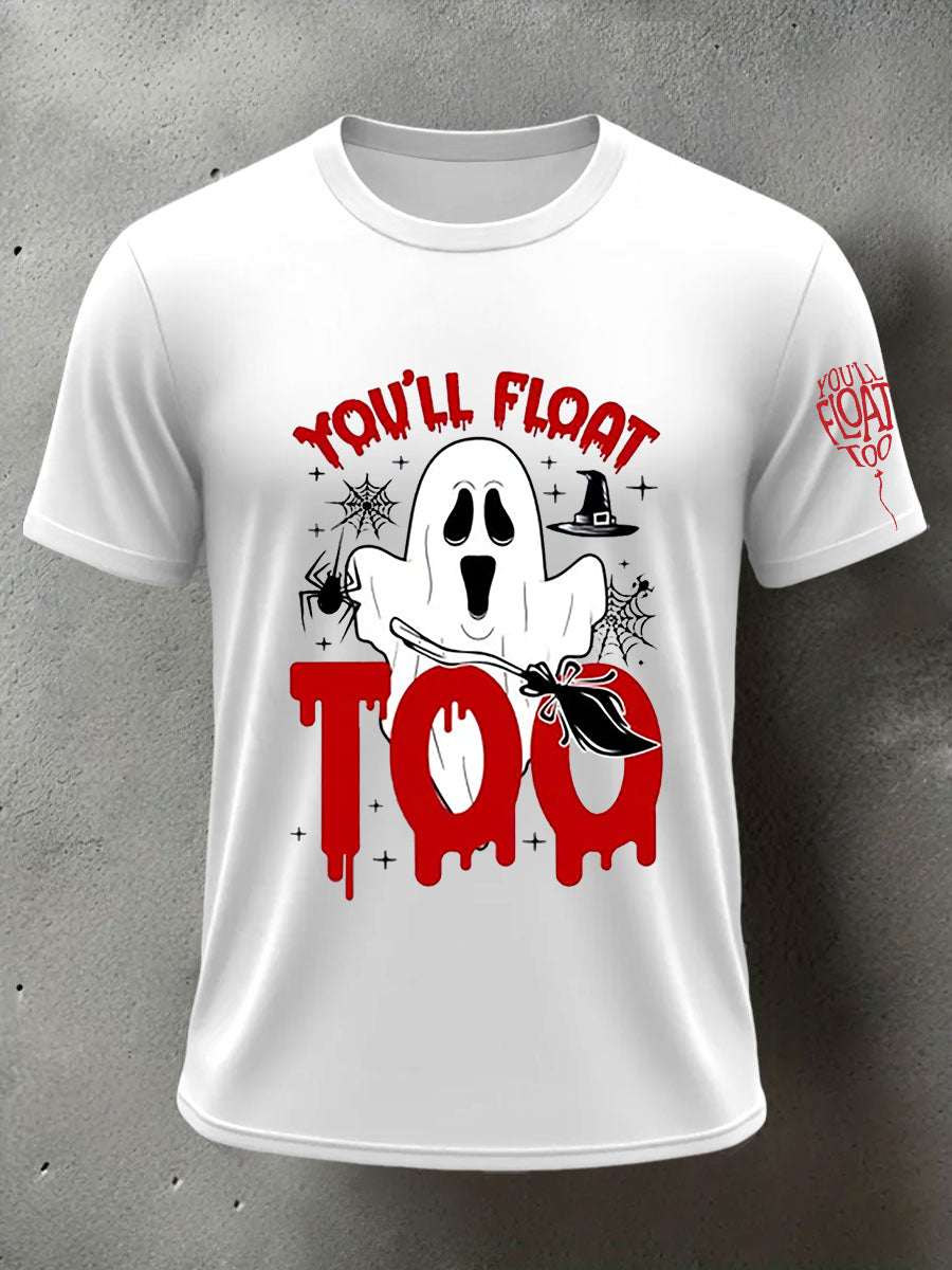 Men's Horror Halloween You'll Float Too Short Sleeve T-shirt