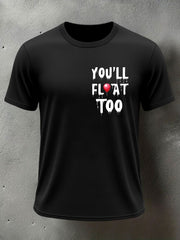 Men's Horror Halloween You'll Float Too Short Sleeve T-shirt