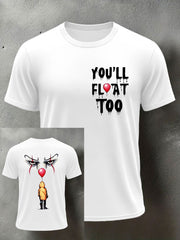 Men's Horror Halloween You'll Float Too Short Sleeve T-shirt