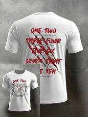 Men's Halloween imitation cotton short-sleeved T-shirt