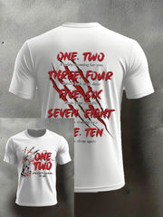 Men's Halloween imitation cotton short-sleeved T-shirt