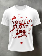Men's Horror Halloween You'll Float Too Short Sleeve T-shirt