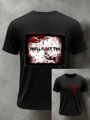 Men's Horror Halloween You'll Float Too Short Sleeve T-shirt