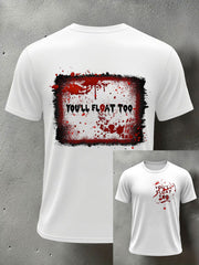 Men's Horror Halloween You'll Float Too Short Sleeve T-shirt
