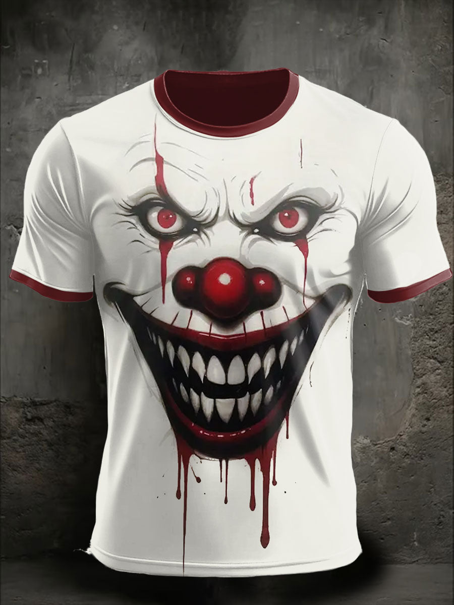 Men's Halloween Horror Printed T-shirt