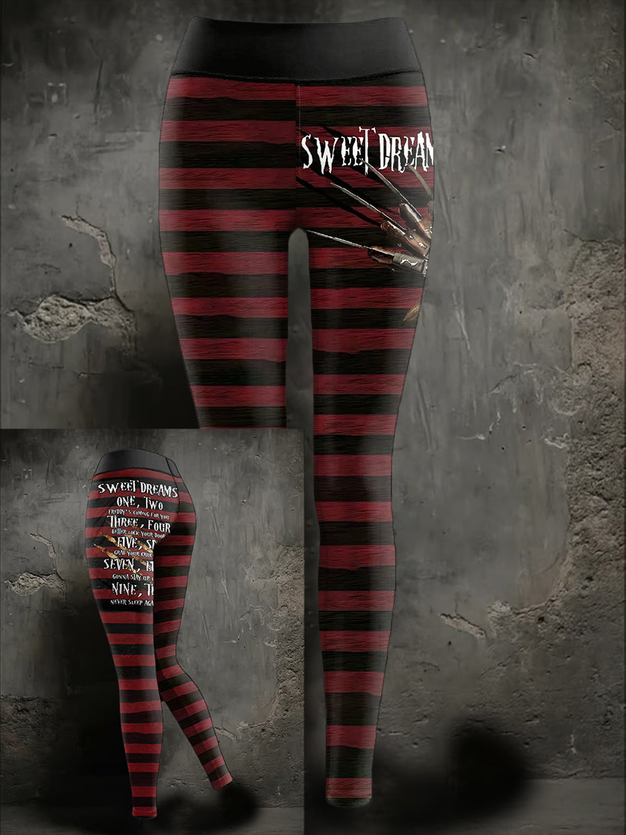 Women's Halloween Horror Sweet Dreams Printed Leggings