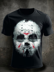 Men's Halloween Horror Printed T-shirt