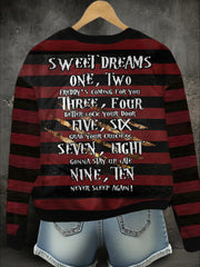 Women's Halloween Horror Sweet Dreams Printed Sweatshirt