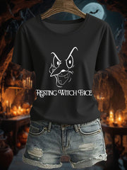 Women's "Resting witch face" printed T-shirt