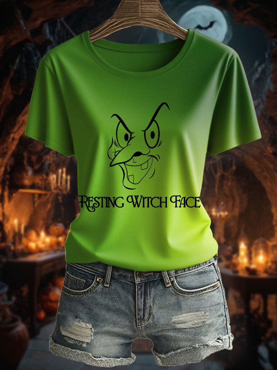 Women's "Resting witch face" printed T-shirt