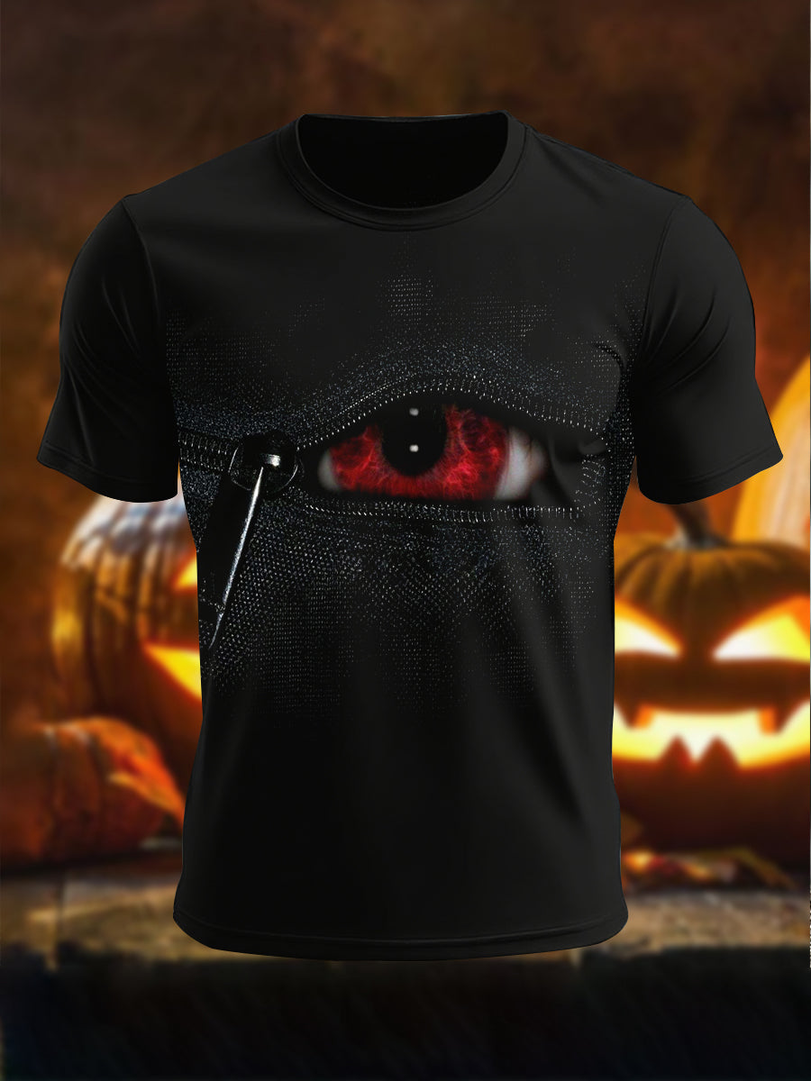 Men's Halloween Eyes Short Sleeves T-shirt