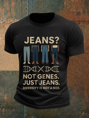 Men's  Geans? Print Casual Tee
