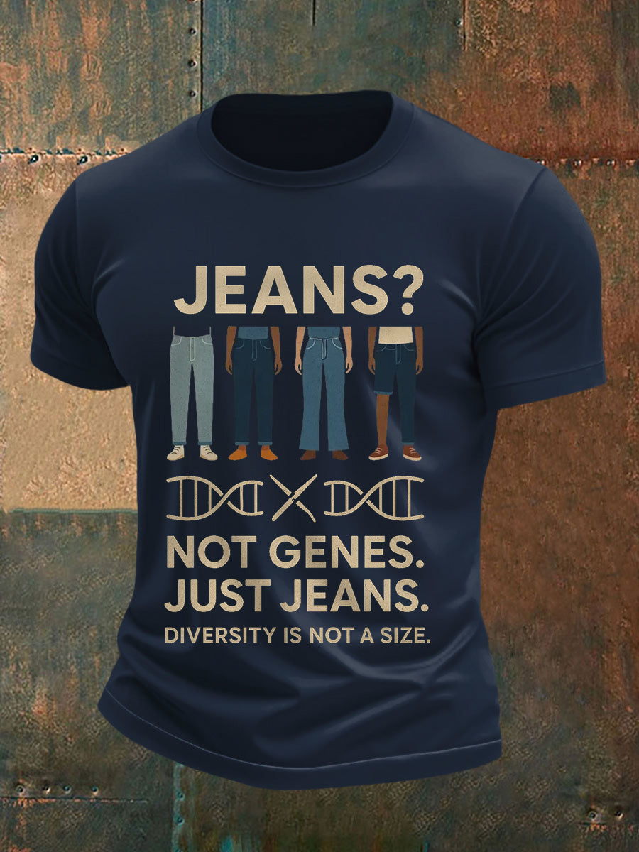 Men's  Geans? Print Casual Tee