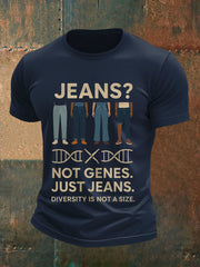 Men's  Geans? Print Casual Tee