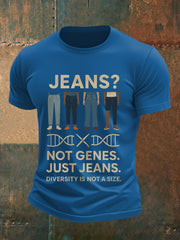 Men's  Geans? Print Casual Tee