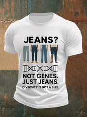 Men's  Geans? Print Casual Tee