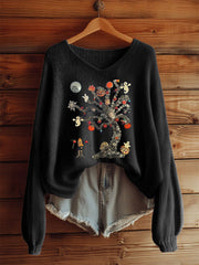 Women's Halloween Pumpkin Print Casual Top