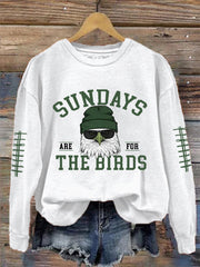 Women's Sundays Are For The Birds Football Fans Lovers Gameday Casual Sweatshirt