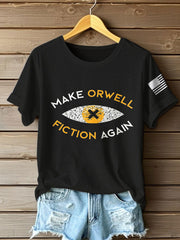 Women's Make Owell Fiction Again 8647 FDT Printed T-Shirt
