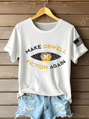 Women's Make Owell Fiction Again 8647 FDT Printed T-Shirt