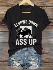 Women's  Elbows Down Ass Up Canada V-Neck Tee