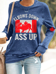 Women's Elbows Down Ass Up Canada Casual Sweatshirt