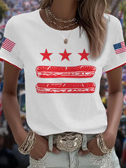 Women's Funny Sandwich Guy Resist 8647 Printed T-shirt