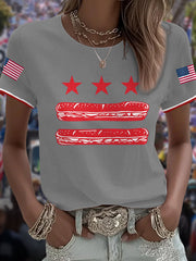 Women's Funny Sandwich Guy Resist 8647 Printed T-shirt