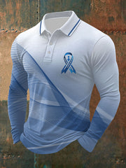 Men's Prostate Cancer Awareness Print Casual Top
