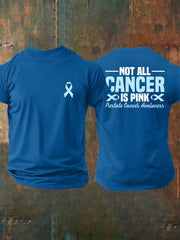 Men's Prostate Cancer Awareness Print Casual T-Shirt