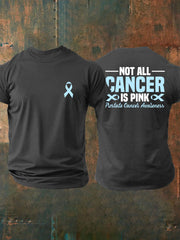 Men's Prostate Cancer Awareness Print Casual T-Shirt