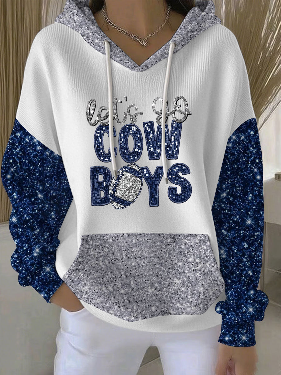 Women's American football hooded sweatshirt