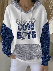 Women's American football hooded sweatshirt