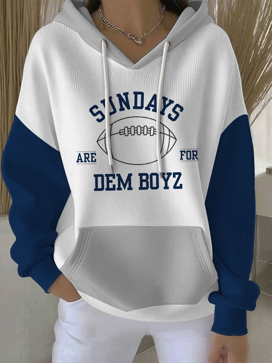 Women's American football hooded sweatshirt