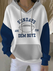 Women's American football hooded sweatshirt