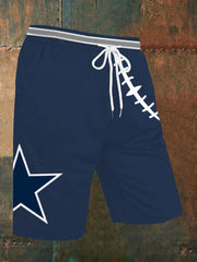 Men's American Football Print Casual Shorts