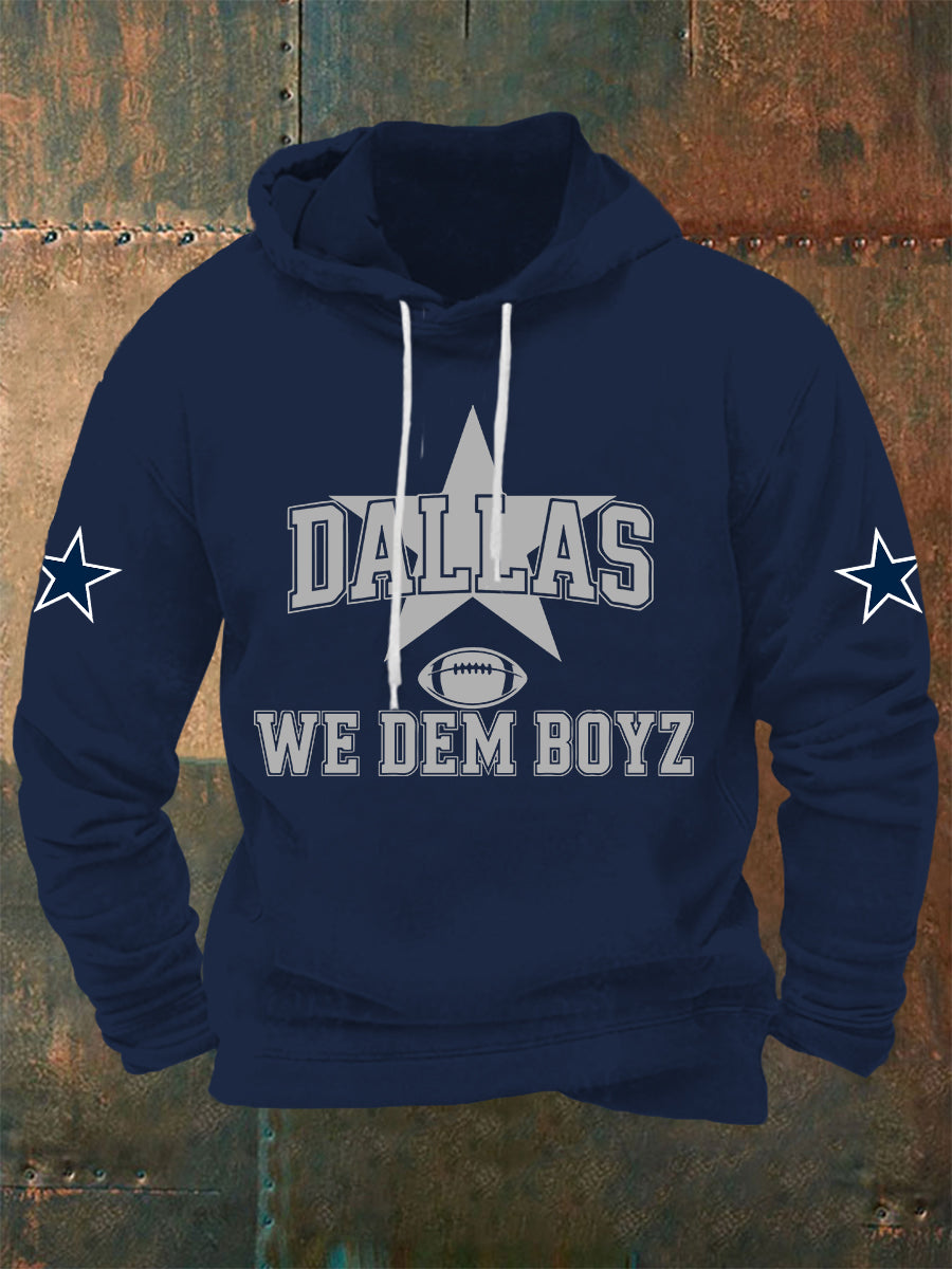 Men's American football hooded sweatshirt