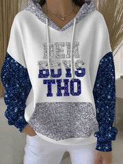 Women's American football hooded sweatshirt