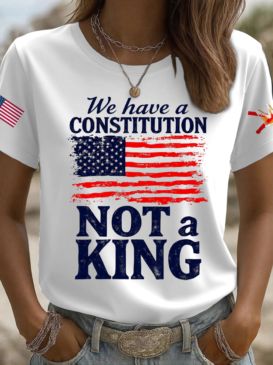 Women's 8647 FDT 50501 No Kings Printed T-Shirt