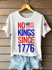 Women's 8647 FDT 50501 No Kings Printed T-Shirt