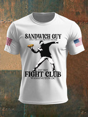 Men's Funny Sandwich Guy 8647 Printedr T-shirt