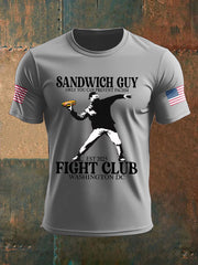 Men's Funny Sandwich Guy 8647 Printedr T-shirt