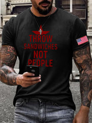 Men's Funny Sandwich Guy 8647 Printedr T-shirt