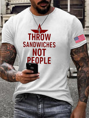 Men's Funny Sandwich Guy 8647 Printedr T-shirt