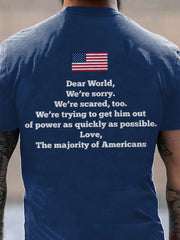 Men's Dear World... Print short sleeves t-shirt