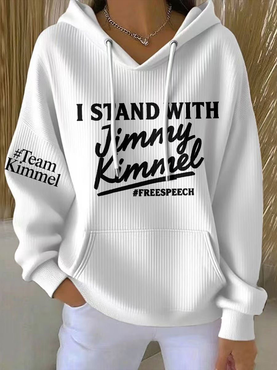 Women's Stand With Team Kimmel Printed Hoodie