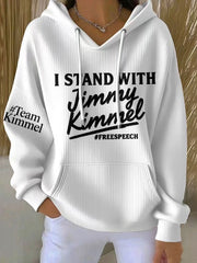 Women's Stand With Team Kimmel Printed Hoodie