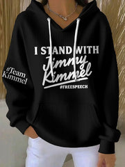 Women's Stand With Team Kimmel Printed Hoodie