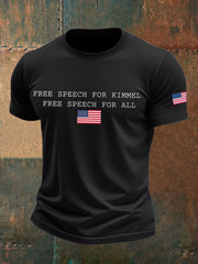 Men's TeamKimmel Free Speech imitation cotton short-sleeved T-shirt