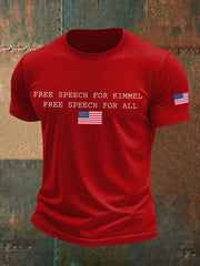 Men's TeamKimmel Free Speech imitation cotton short-sleeved T-shirt